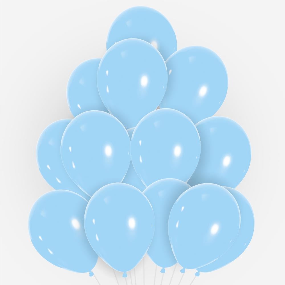 20 Ballons Bleu Pastel 30 cm en latex