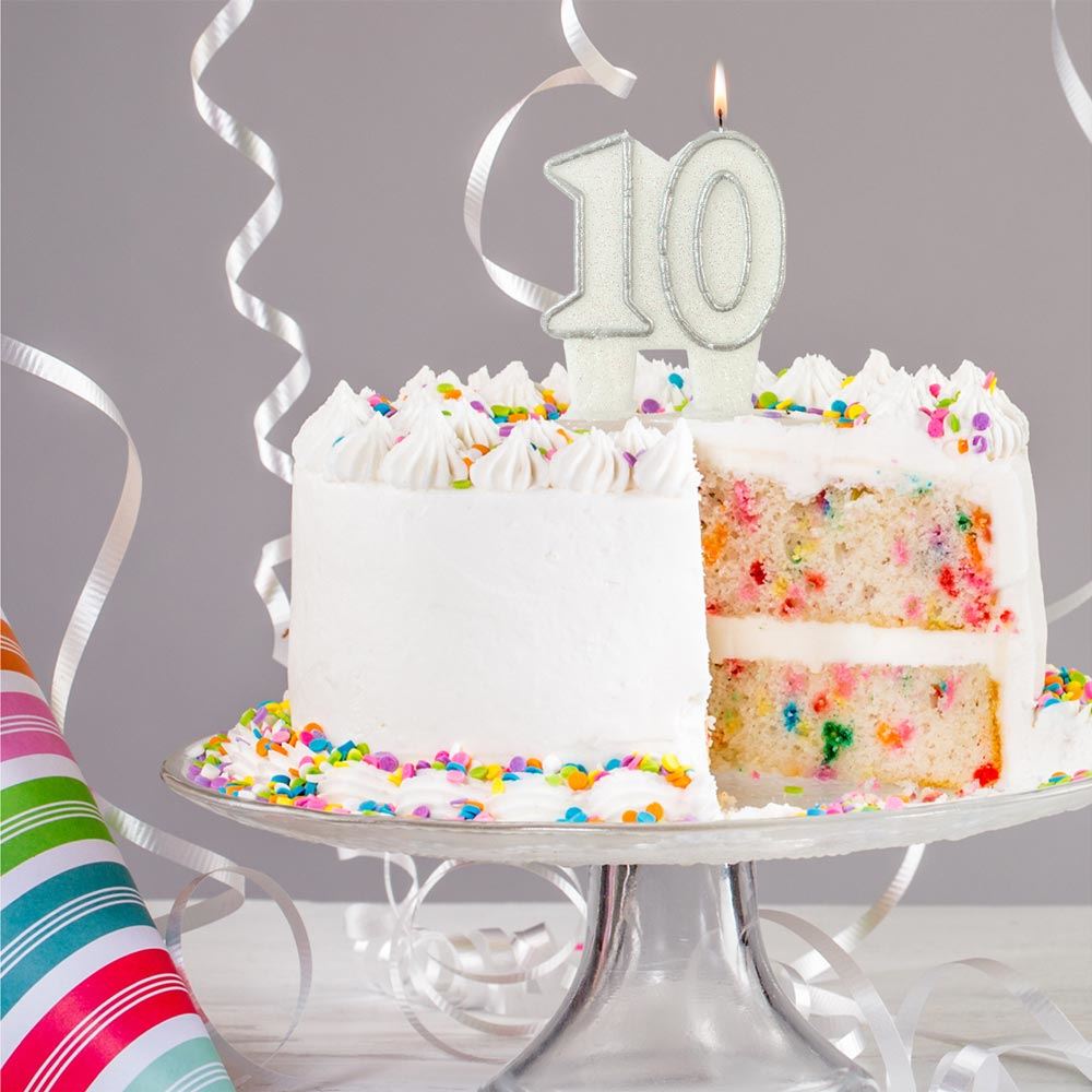 Bougie Anniversaire "10"