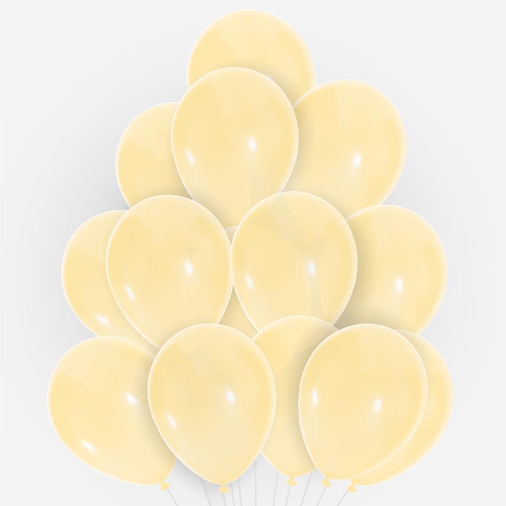 20 Ballons Jaune Pastel 30 cm en latex