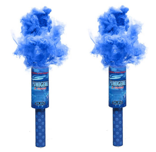 Lot de 2 Fumigènes Bleus 💨🔵 – Effet Fumée 45 sec